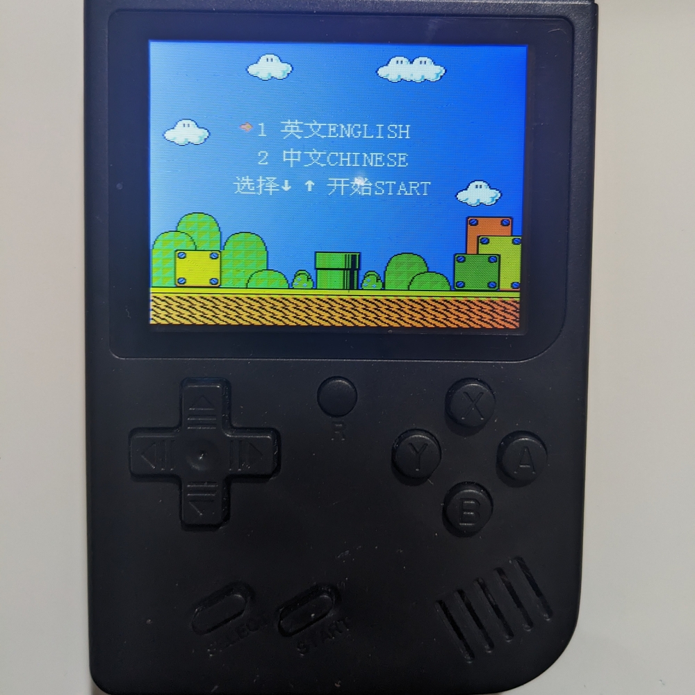 Black Handheld Console with Retro Gaming Experience